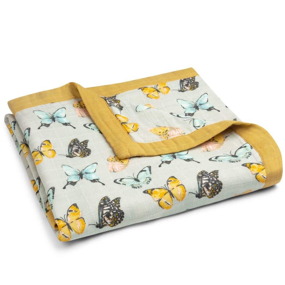 Milkbarn Kids Big Lovey Muslin Blanket Butterflys